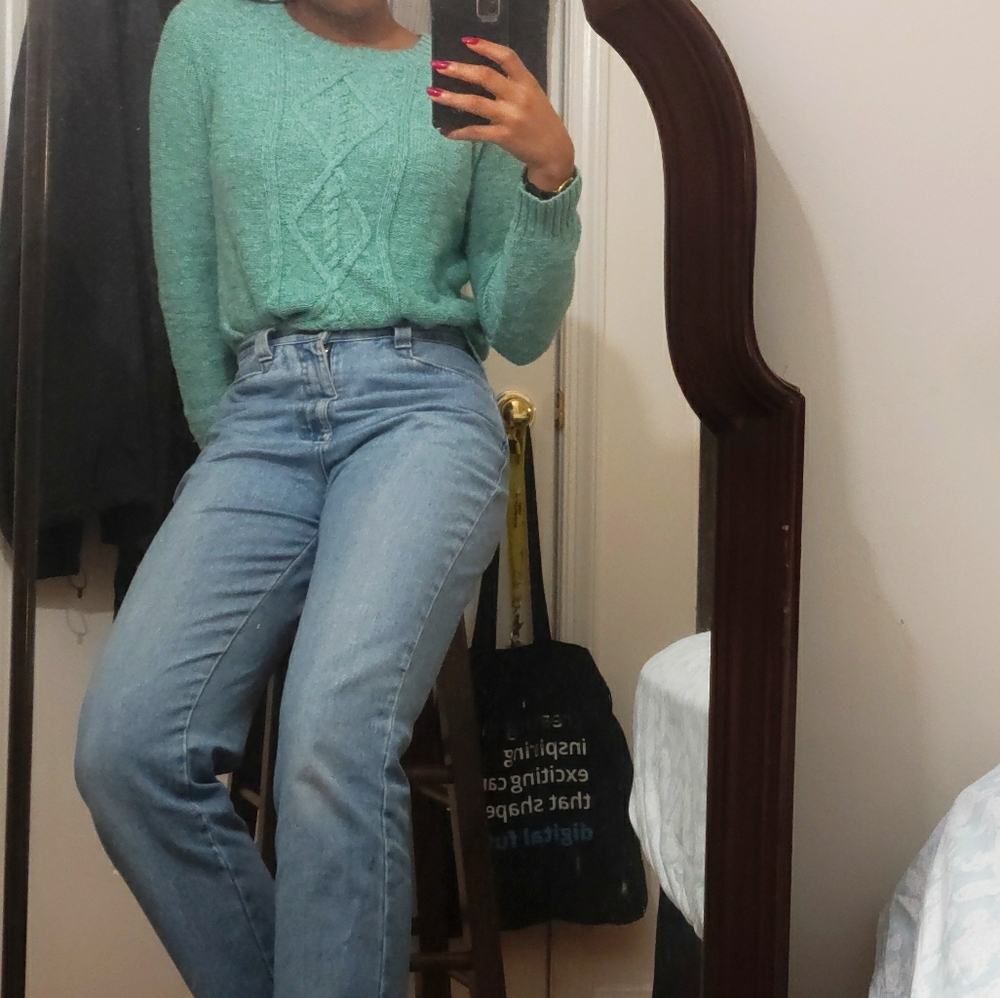 Teal sweater